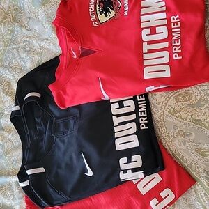 Nike Dri-Fit FC Dutchmen Soccer Shirts - Red and Black